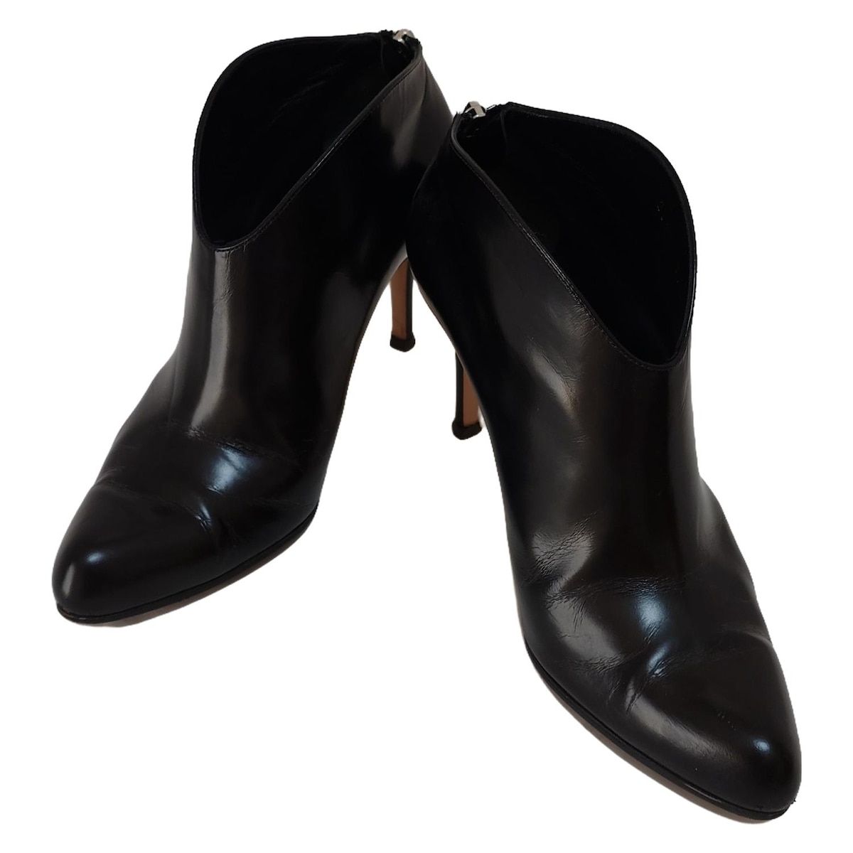 Gianvito Rossi ジャンヴィト ロッシ ブーティ 36 レディース - 黒 アウトソール張替済 レザー