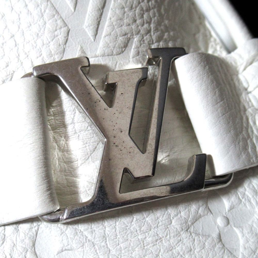 最大87％offの人気SALE！ LOUIS VUITTON ルイヴィトン モンテカルロライン モカシン ドライビングシューズ サイズ8 約27cm ホワイト シルバー金具 メンズ 古着 話題