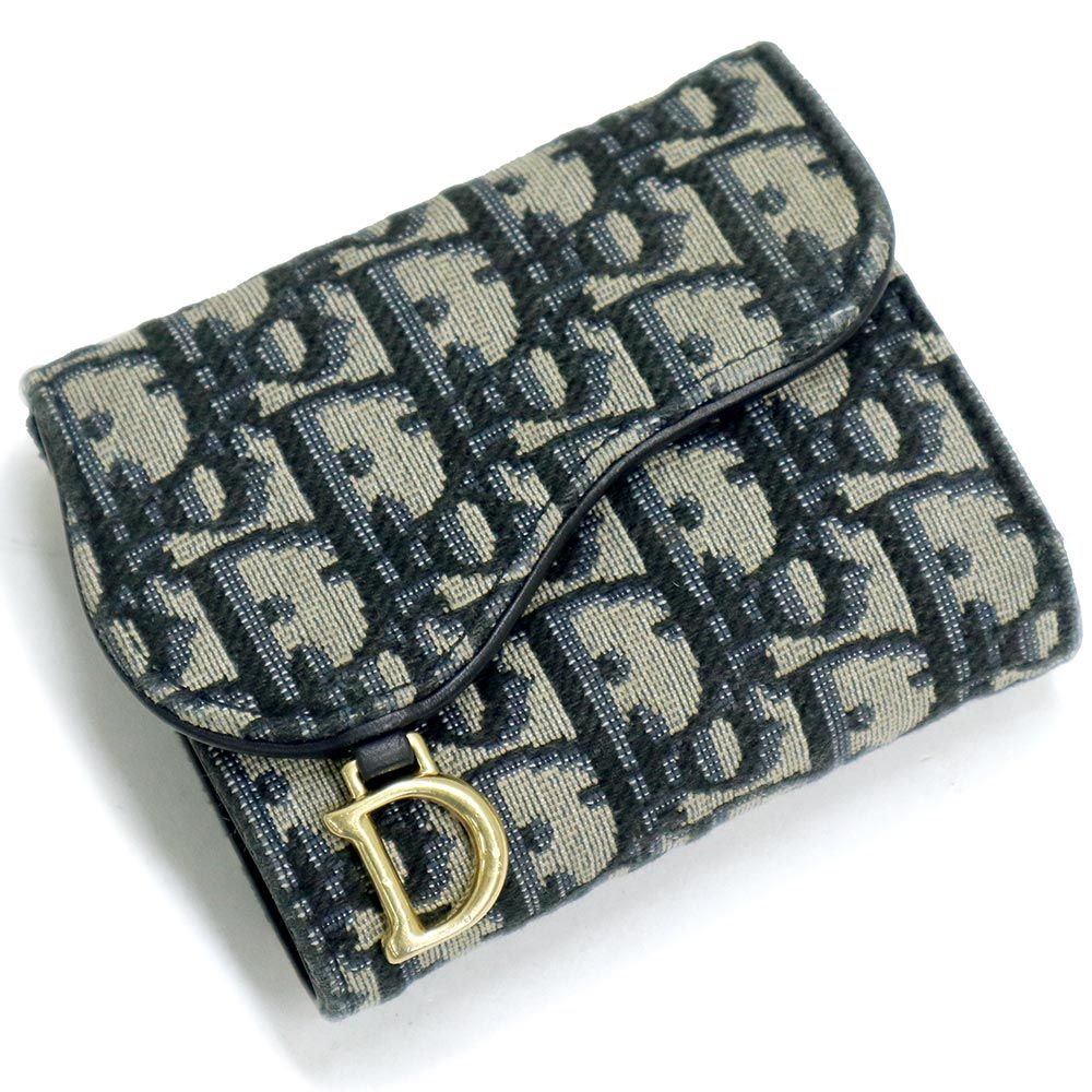 Dior SADDLE コンパクト ウォレットグレインドカーフスキン DIOR