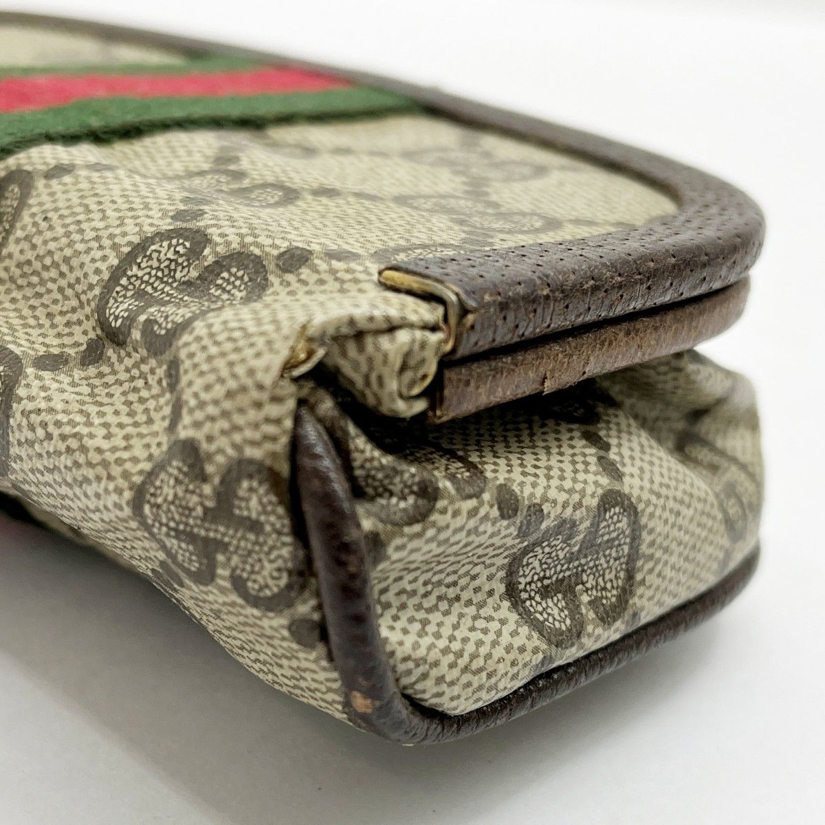 ◇◇GUCCI グッチ OLD GUCCI コスメポーチ 中ミラー 256998 ブラウン 