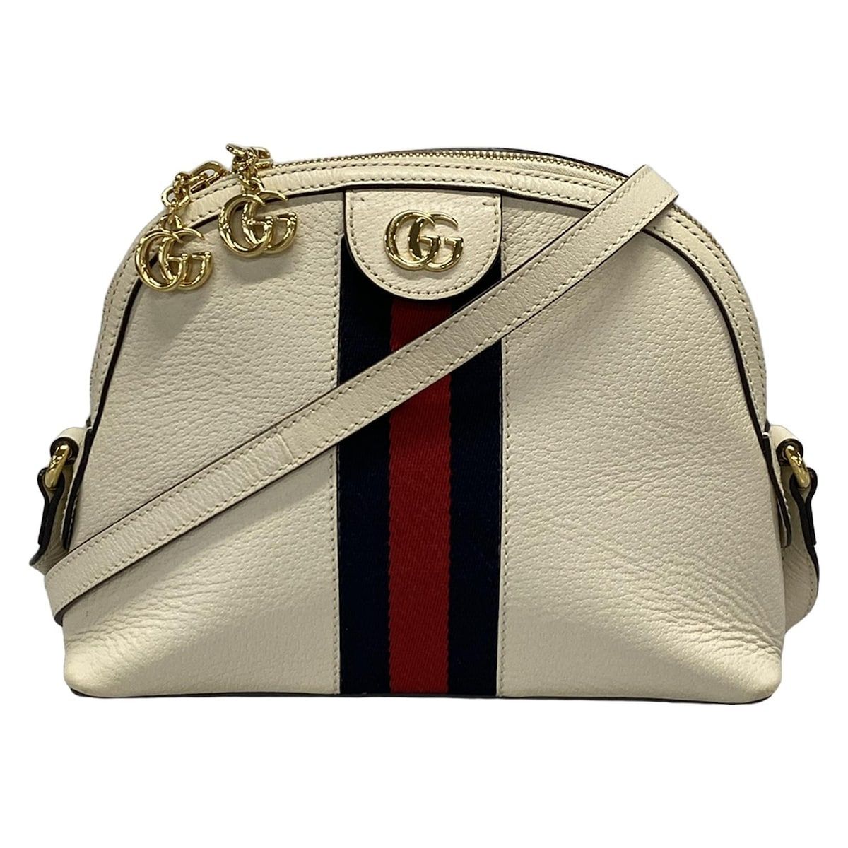 GUCCI グッチ ショルダーバッグ オフィディア 499621 白×ダークネイビー×レッド レザー