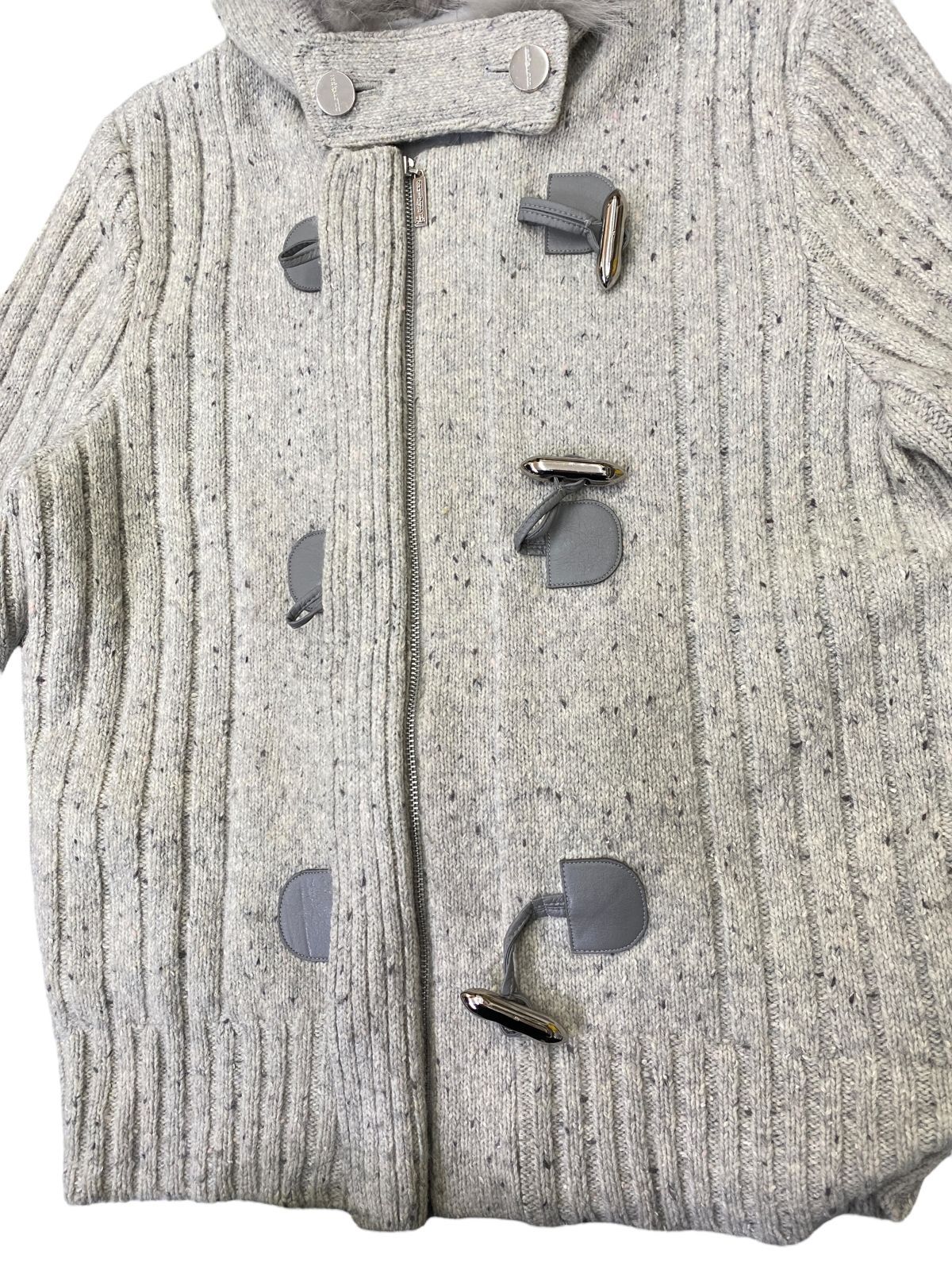 ☆EM0424 Courrèges クレージュ ジャケット ダッフル ニット フード