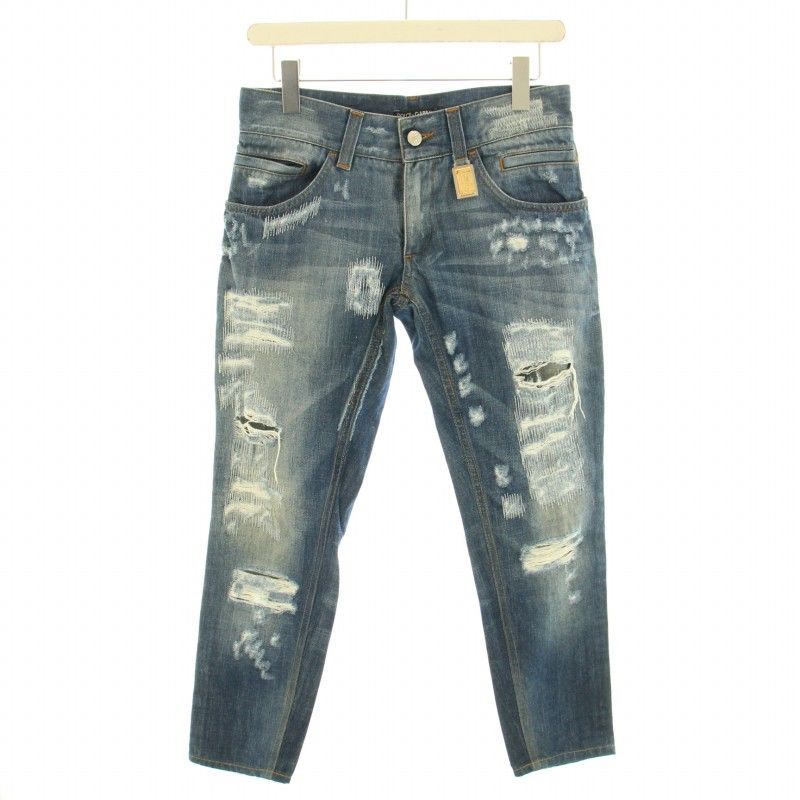 【新品】ドルチェ＆ガッバーナ ダメージデニム44 ドルチェアンドガッバーナドルガバダメージデニムパンツジーンズ44