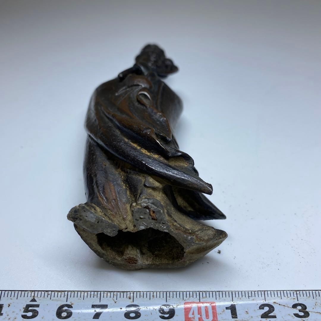 銅製観音像 577g 高さ16㎝ 東Y6-1107 タカサ WWW_NOITHATQUANGTHANH_NET