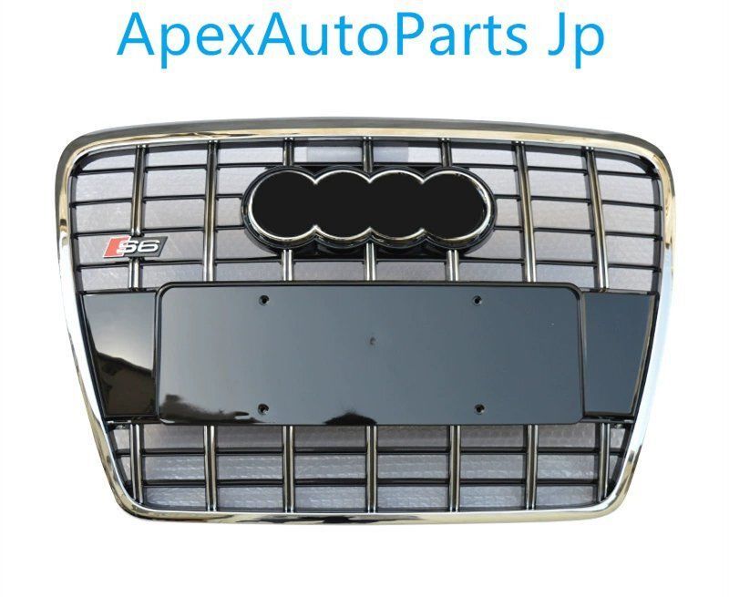 2004-2011 アウディC6 S6フロントグリル A6L用S6スタイルフロントグリル エンブレム付き