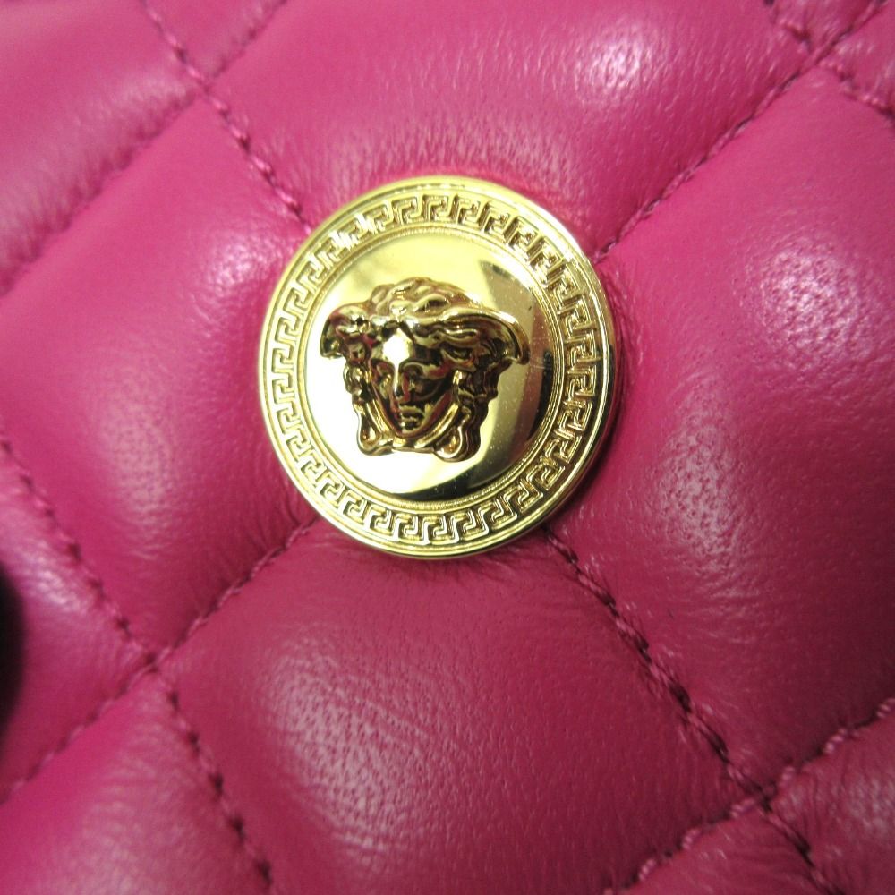 美品 VERSACE ヴェルサーチ メデューサ キルティング レザー 二つ折り  