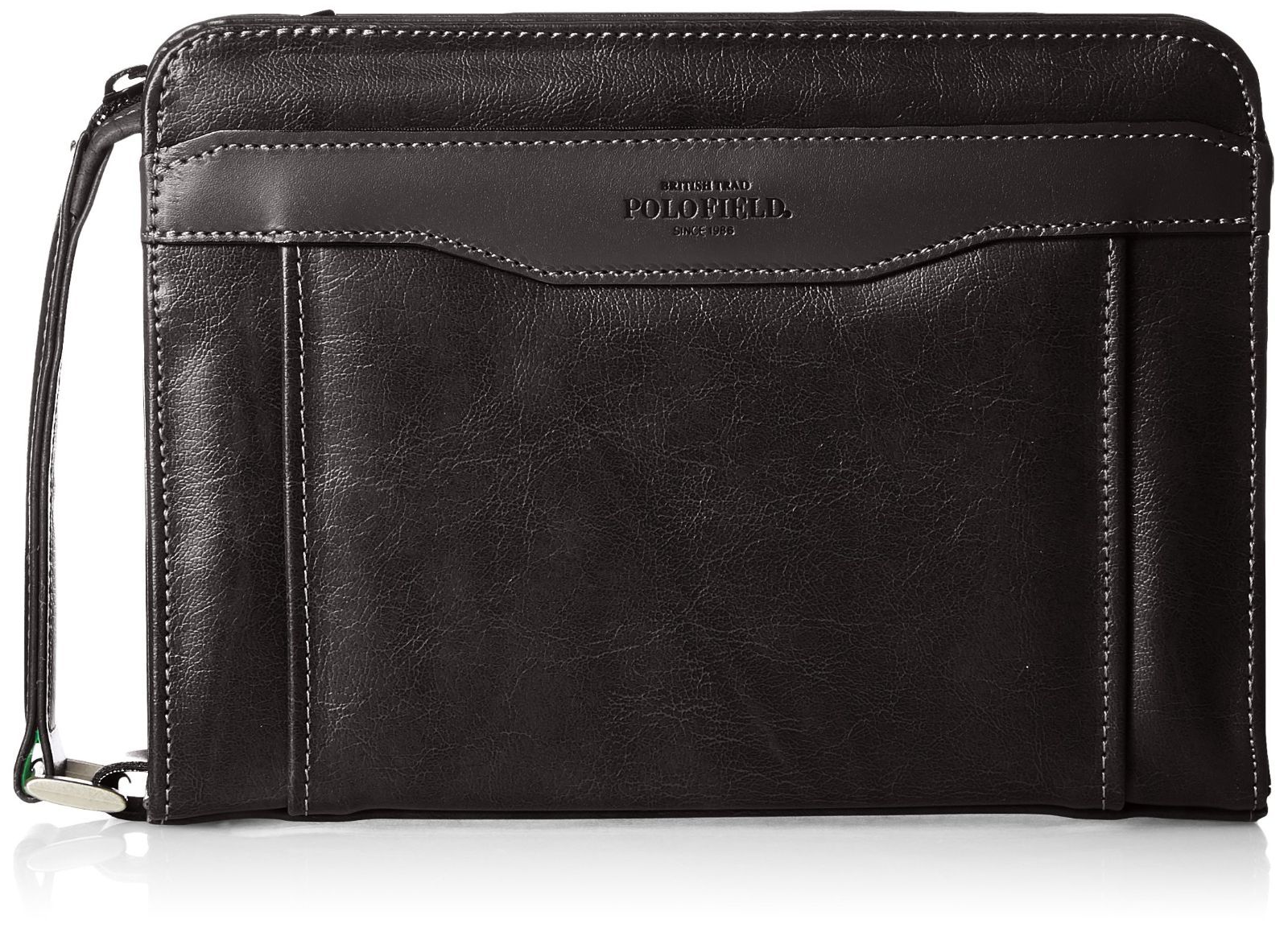 Color ブラック ポロフィールド クラッチバッグ 8755 クロ