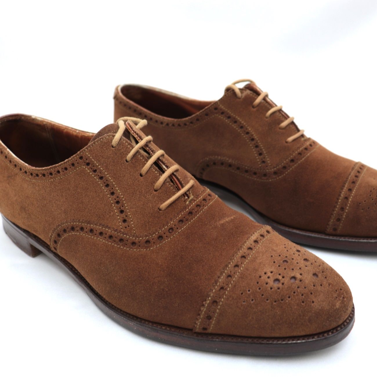 ジョンロブ SEYMOUR セイモア スエードセミブローグレザーシューズ