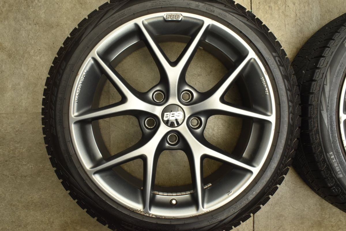 良好品 BBS ジャーマニー SR014 18in 8J 32 PCD120 ピレリ アイスゼロ アシンメトリコ 225 45R18 BMW F30 3シリーズ F32 4シリーズ