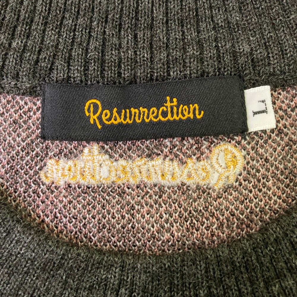 サイズ：L RESURRECTION レザレクション  ニットセーター  ブラウン系 [240101451290] ゴルフウェア メンズ ストスト サイズ：L RESURRECTION レザレクション ニットセーター