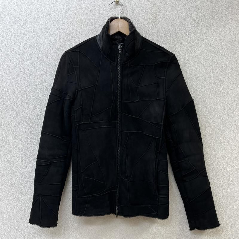 USED 古着 ジャケット、上着 レザージャケット toxica トキシカ 羊革 シープスキン パッチワーク スタンドカラー レザー 615