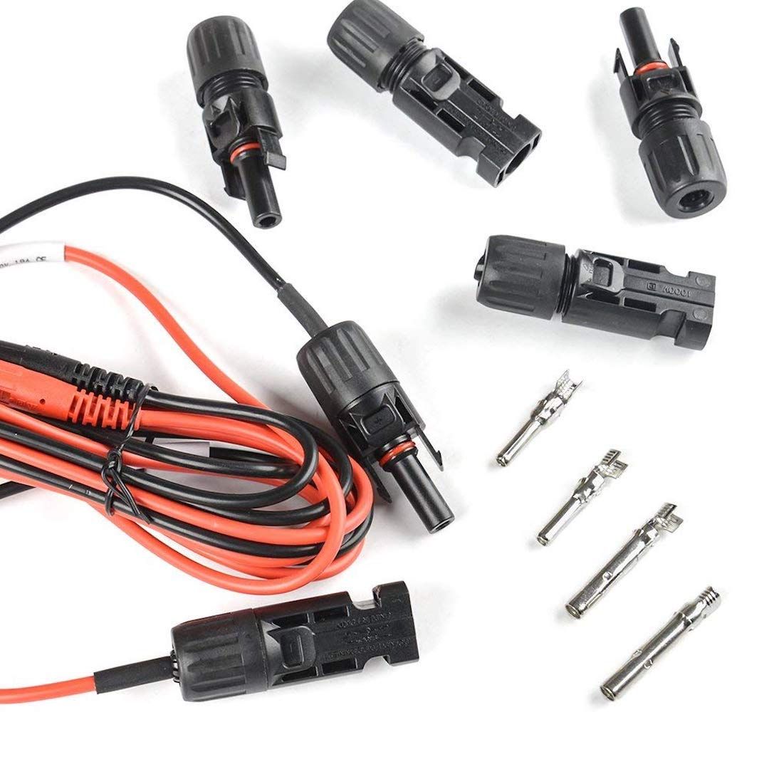 MC4-C100 100組セット 2.5 4.0 6.0sqケーブル対応 IP67耐塵防水タイプ 高強度樹脂 純銅製 国際認証品 MC4コネクタ アイウィス IWISS