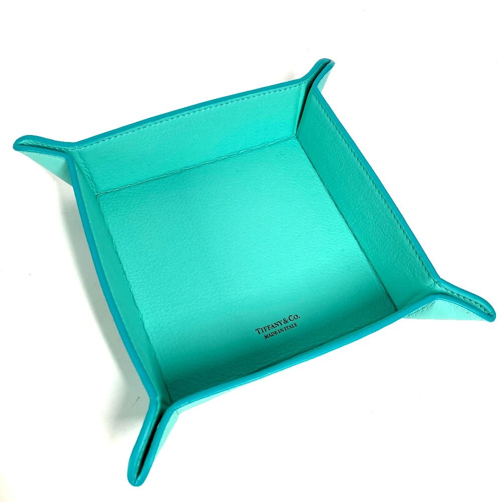 TIFFANY&Co. ティファニー 小物入れ ロゴ トレイ レザー