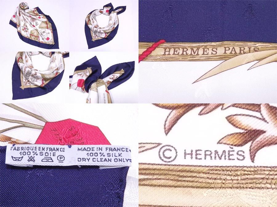 エルメス カレ90 Herbier de Gavarnie レディースファッション小物