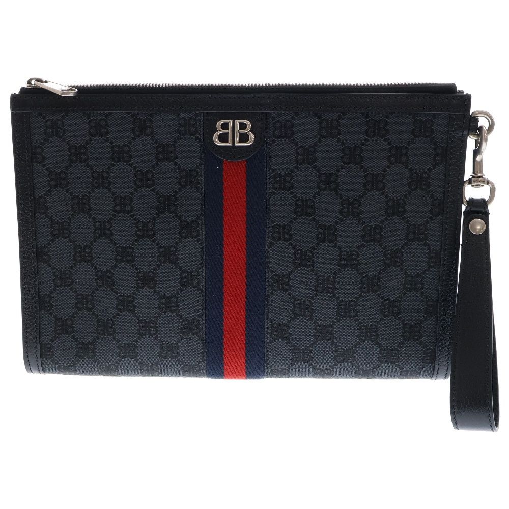 美品　バレンシアガ　総柄　ハンドバッグ BALENCIAGA (バレンシアガ) × GUCCI THE HACKER PROJECT 680382 ロゴ総