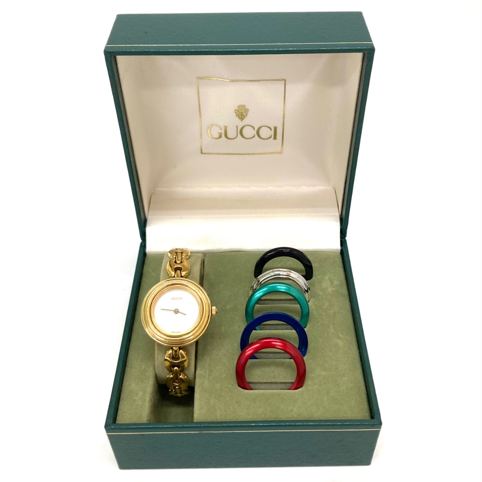 GUCCI チェンジベゼル 12 ベゼル ゴールド GUCCI グッチ チェンジベゼル 11/12 ゴールドメッキ 替えベゼル計5個