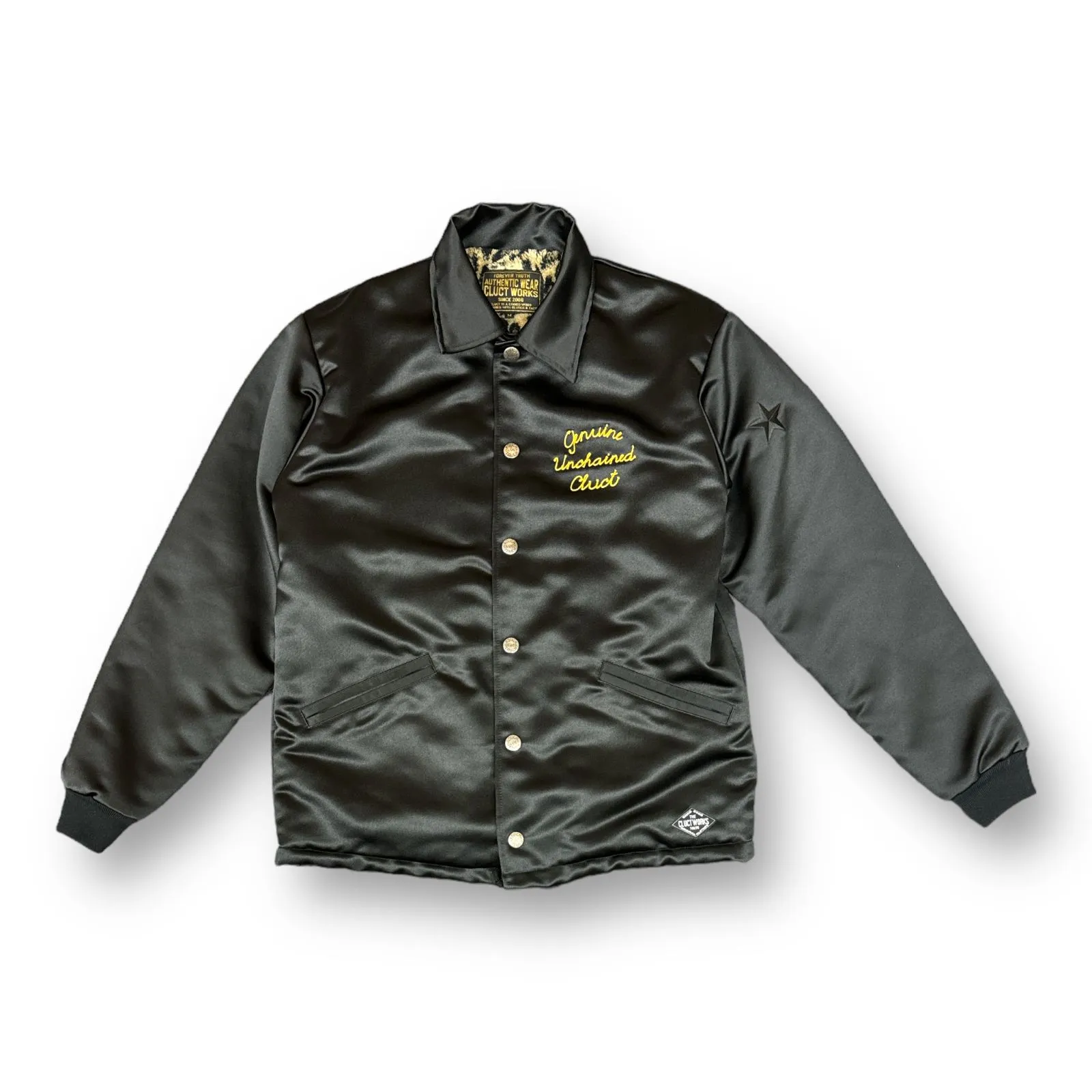 CLUCT ボアジャケット CLUCT 17AW LINED SATIN COACH JACKET ボア