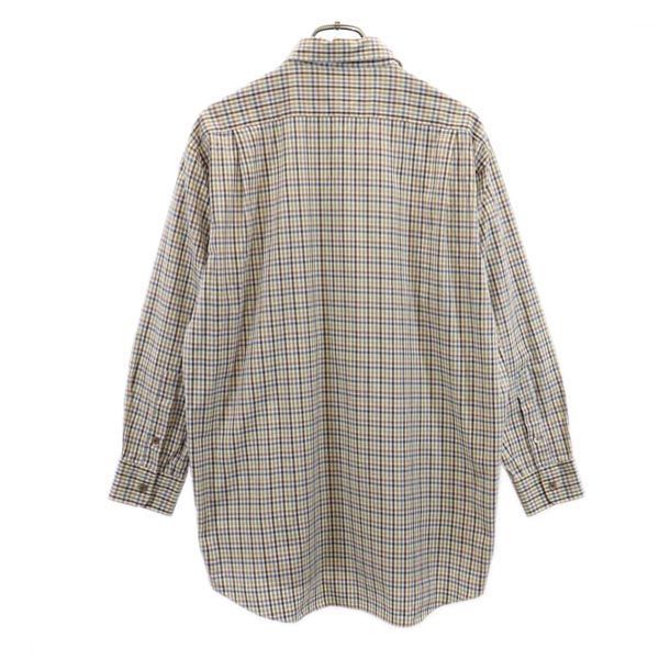 バーバリーズ 90s オールド チェック柄 長袖 シャツ LA ブラウン