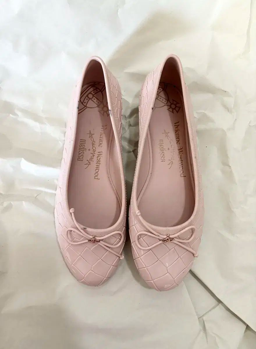 ビビアン WESTWOOD ウエストウッド Melissa メリッサ バレエ シューズ フラット リボン ピンク ヴィンテージ バレエコア