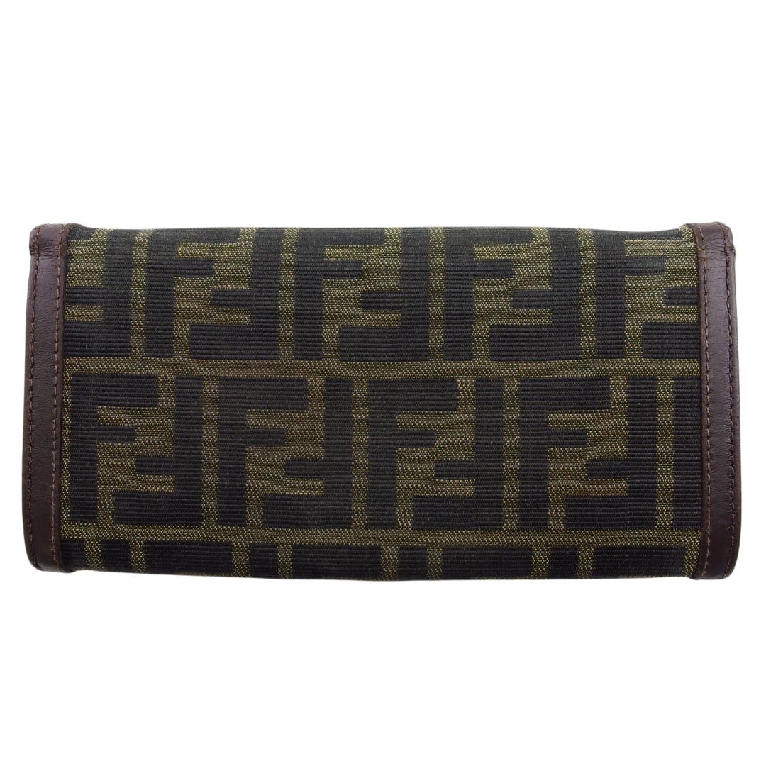 フェンディ FENDI 長財布 ズッカ ブラック ベージュ ブラウン