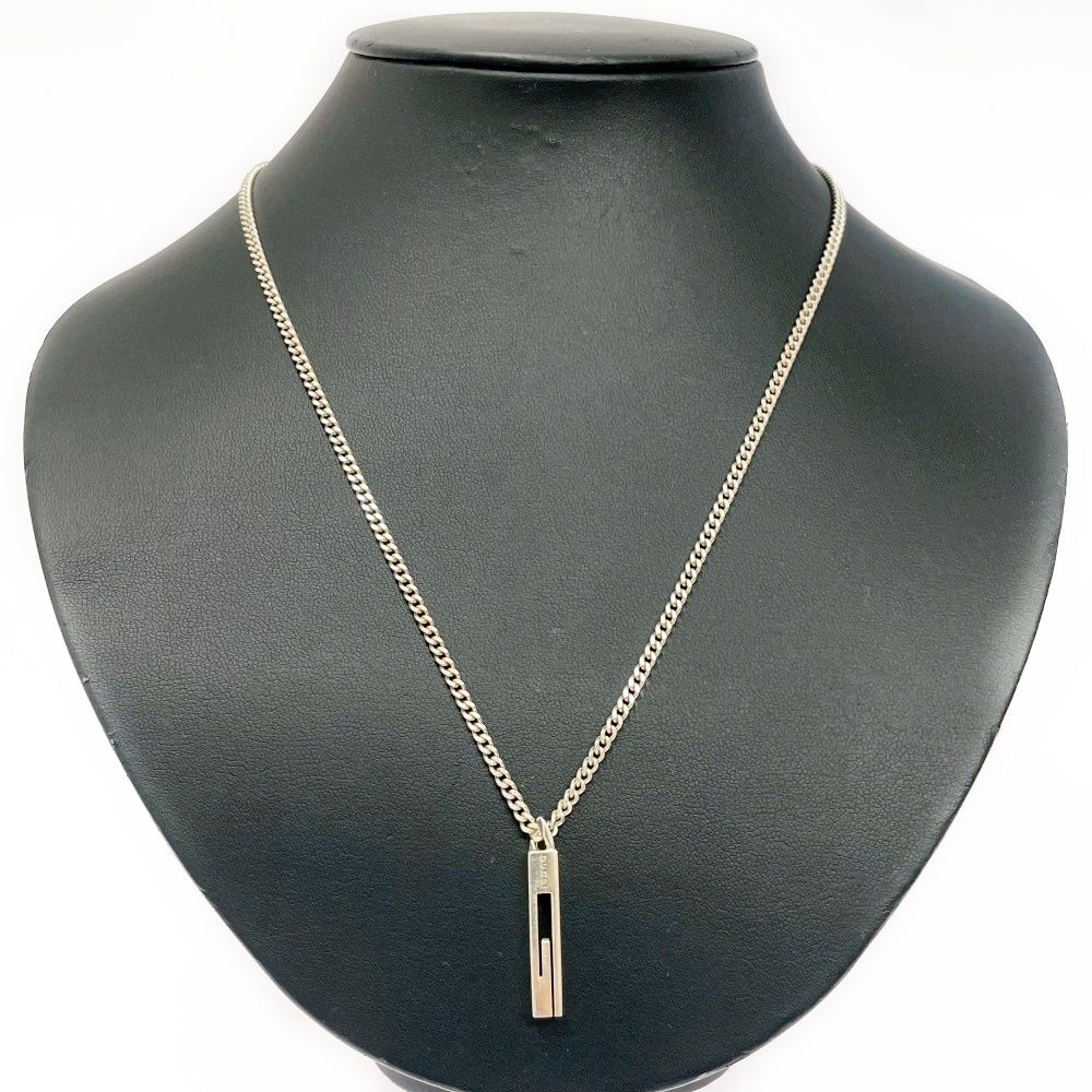 中古】【箱付き】 GUCCI グッチ シルバー Gモチーフ プレート