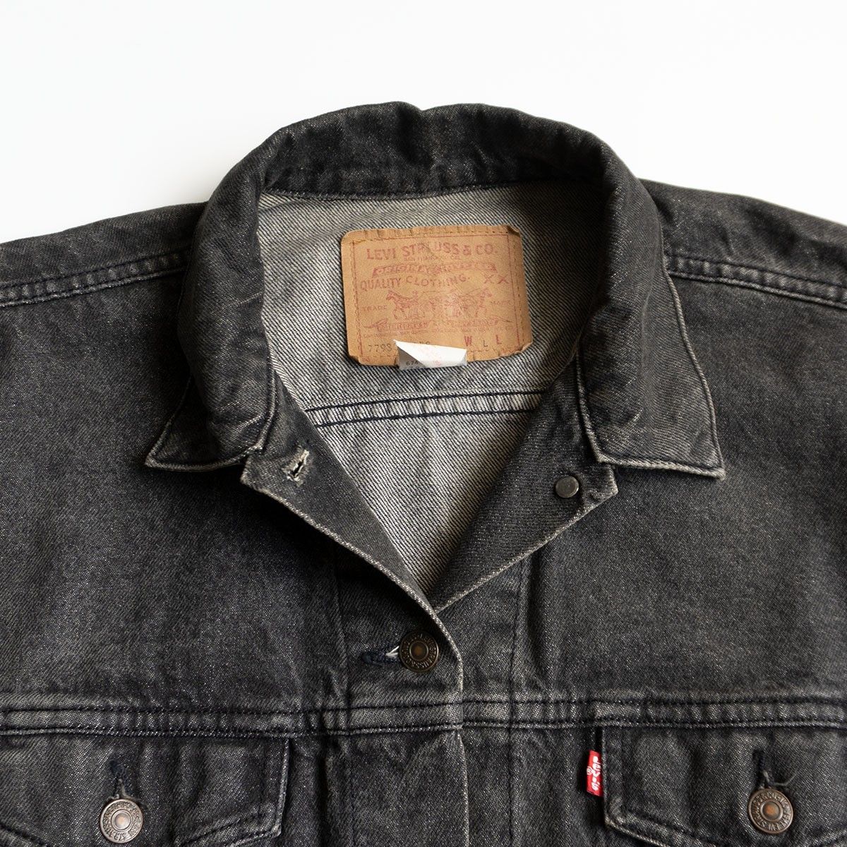 80s LEVI S 77930-1158 先染め ブラック デニムジャケット L リーバイス 80年代 レディース 25090769 SIROKUMA-CORPORATION_COM