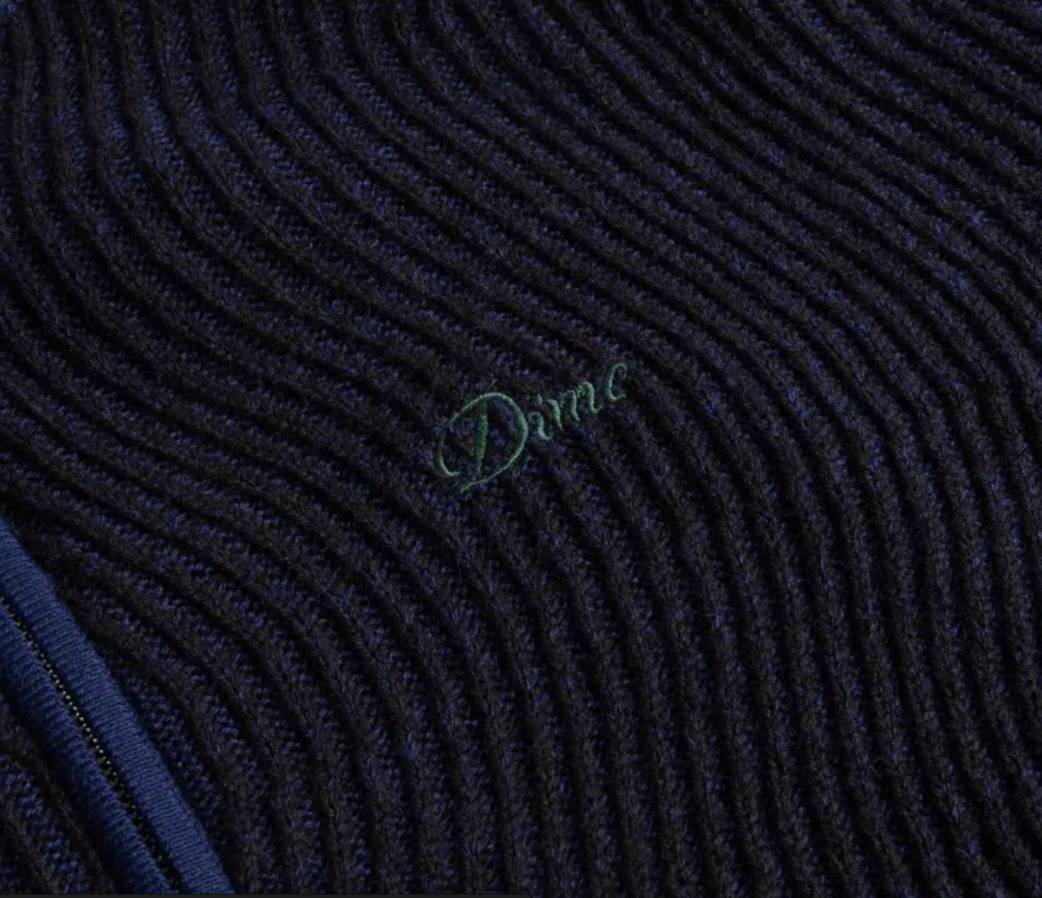 Dime ダイム Double Zipper Knit / Navy ジップセーター/ニット - メルカリ