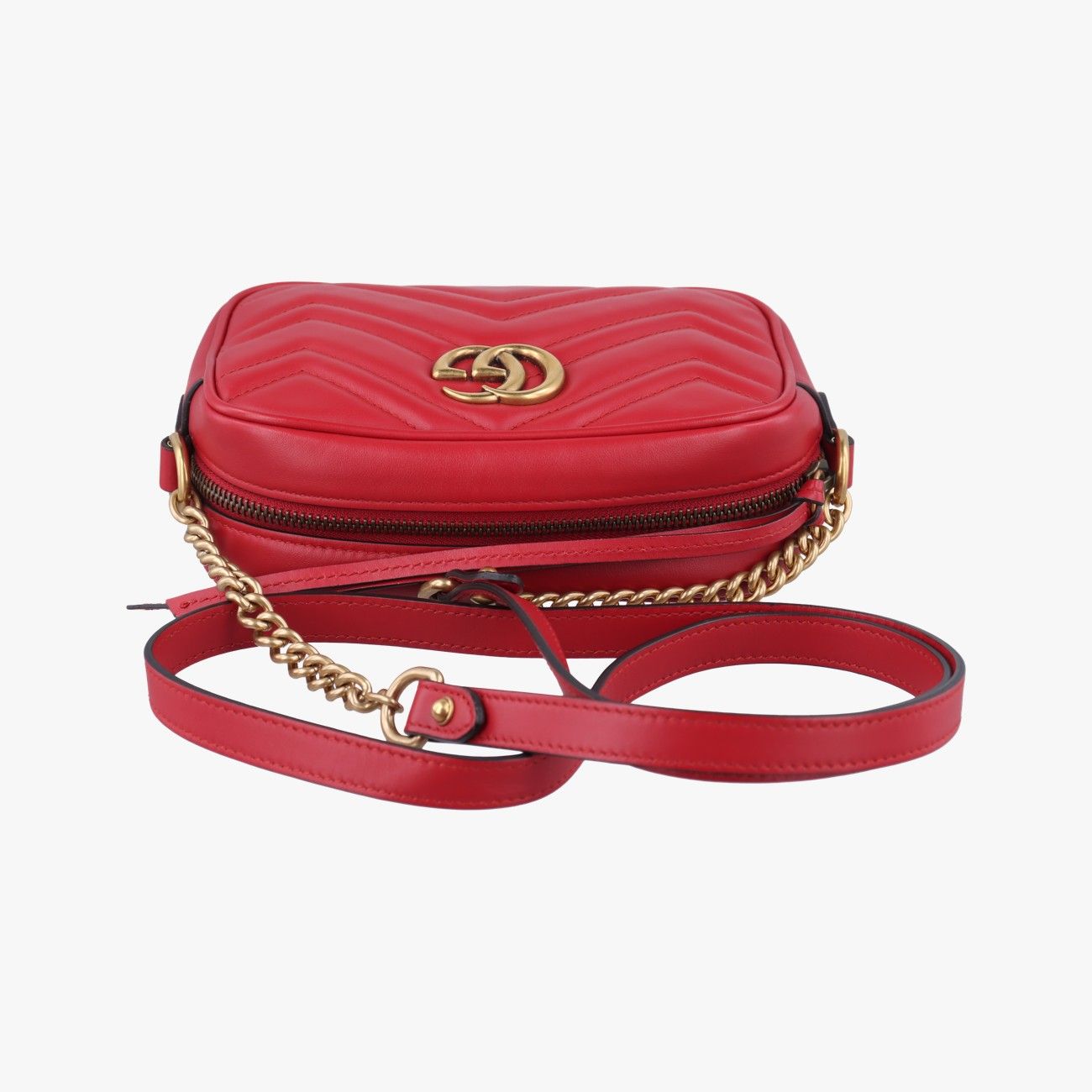 グッチGucciGGマーモントレッドレザー448065H028402128