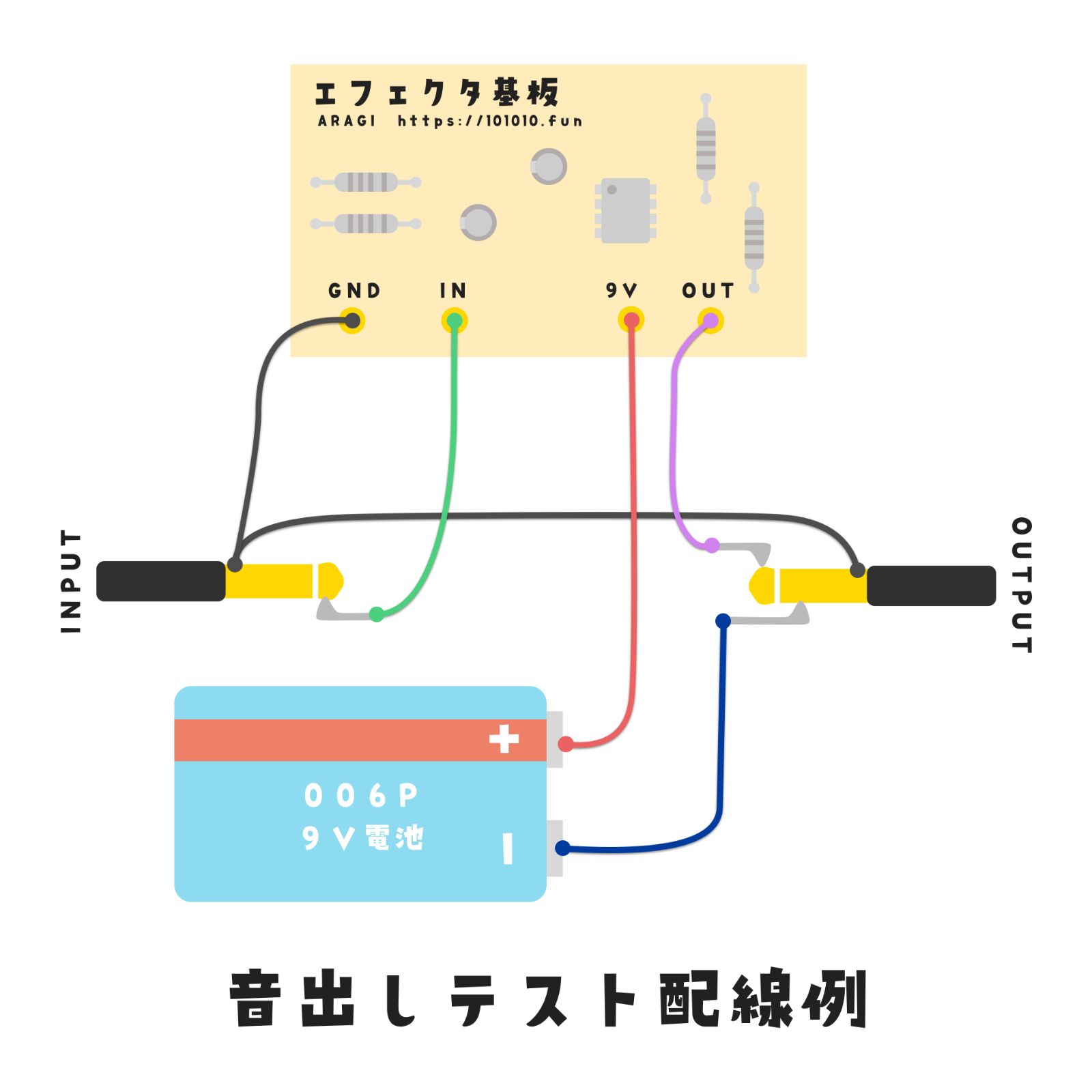 Fuzz Faceクローンキット完成品】 BC108B版 Ver1.1 ファズフェイスの