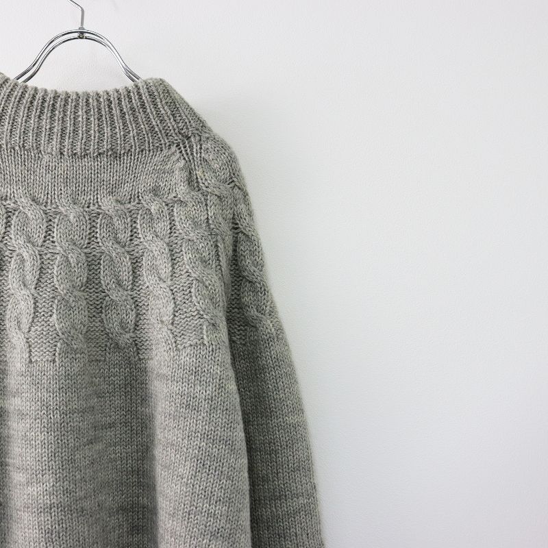 リゼッタ Lisette 美品 求心編み ウールケーブルニットプルオーバー  