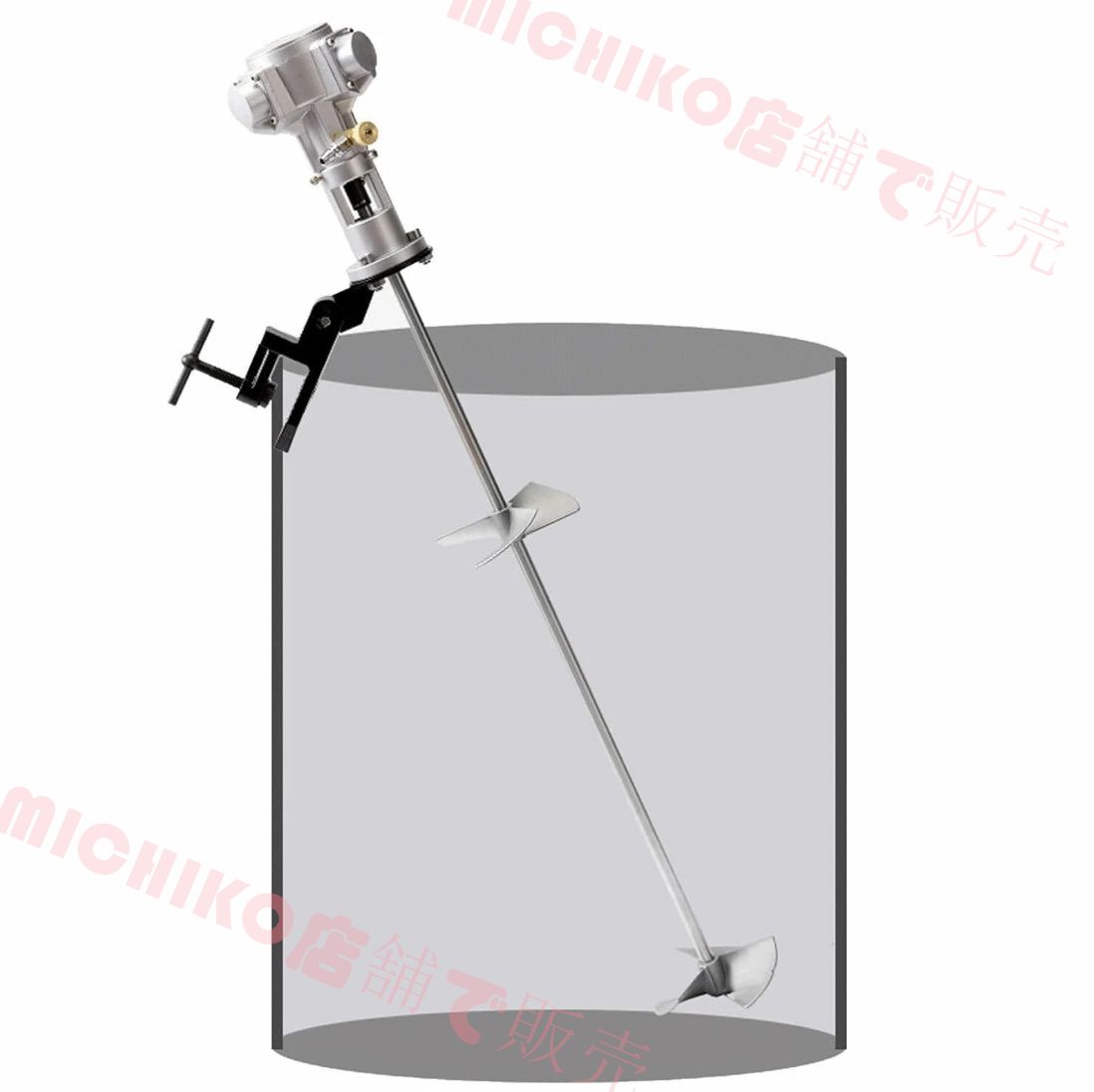 空気圧撹拌機 クランプ式ドラム缶取付 60ガロン|400L エアペイントミキサー エア作動 小型かくはん機 塗料攪拌 エアーミキサー機 モルタル|セメント|塗料|飼料|樹脂|印刷インク|石膏|粘性液体|染料|化学薬品用 薬水攪拌 50ガロン
