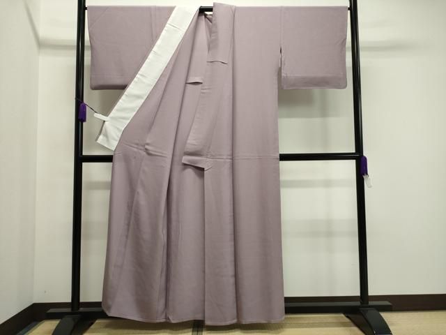 平和屋着物▽上質な色無地 単衣 柳鼠色 正絹 逸品 DAAV5392az