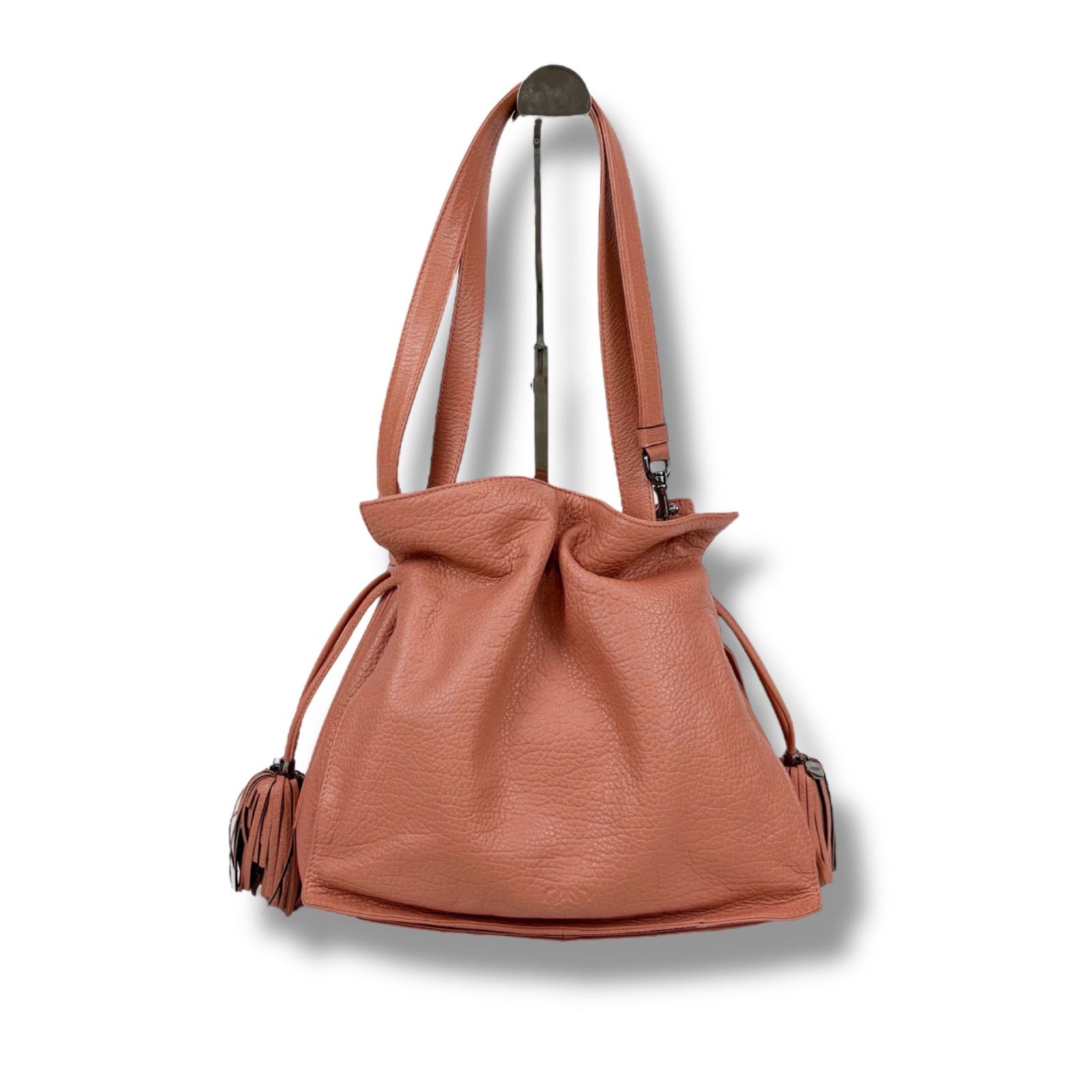 希少 LOEWE ロエベ 巾着 タッセル オールレザー ショルダーバッグ ロゴ 楽天市場】ロエベ バイカラー・アナグラムロゴレザー巾着