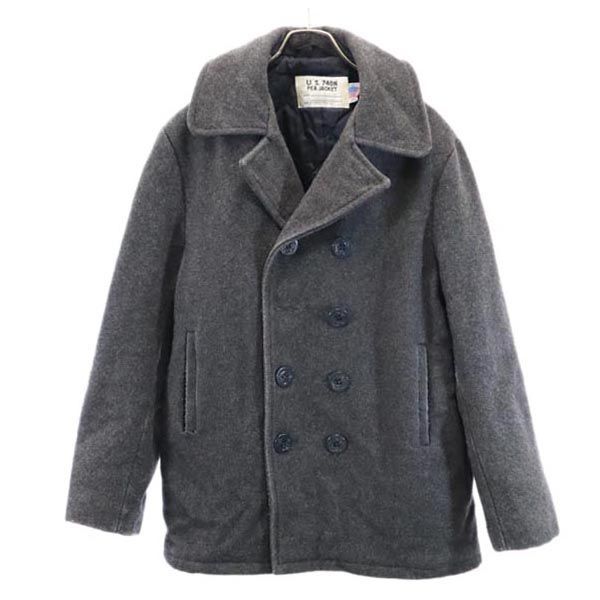 ショット USA製 ピーコート 40 グレー系 schott Pコート メンズ - メルカリ