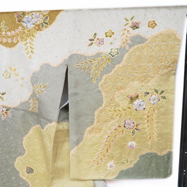 新品 翠山工房 桐屋の辻ヶ花 着物 正絹 仕付け糸付 トール 訪問着 4379 新品 翠山工房 桐屋の辻ヶ花 着物 正絹 仕付け糸付 トール 訪問