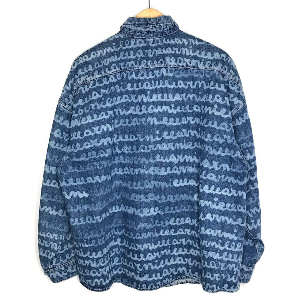 倉吉店 MARNI マルニ 長袖シャツ 23SS Maremarni Denim Shirt in Ocean デニム 総柄 CJU0061A0 ブルー サイズ 46 108