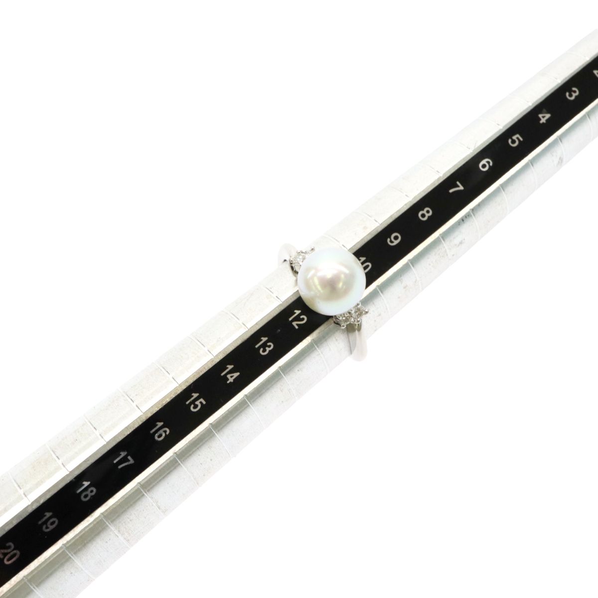 TASAKI タサキ 田崎 Pt900 プラチナ ダイヤ0.10ct アコヤパール