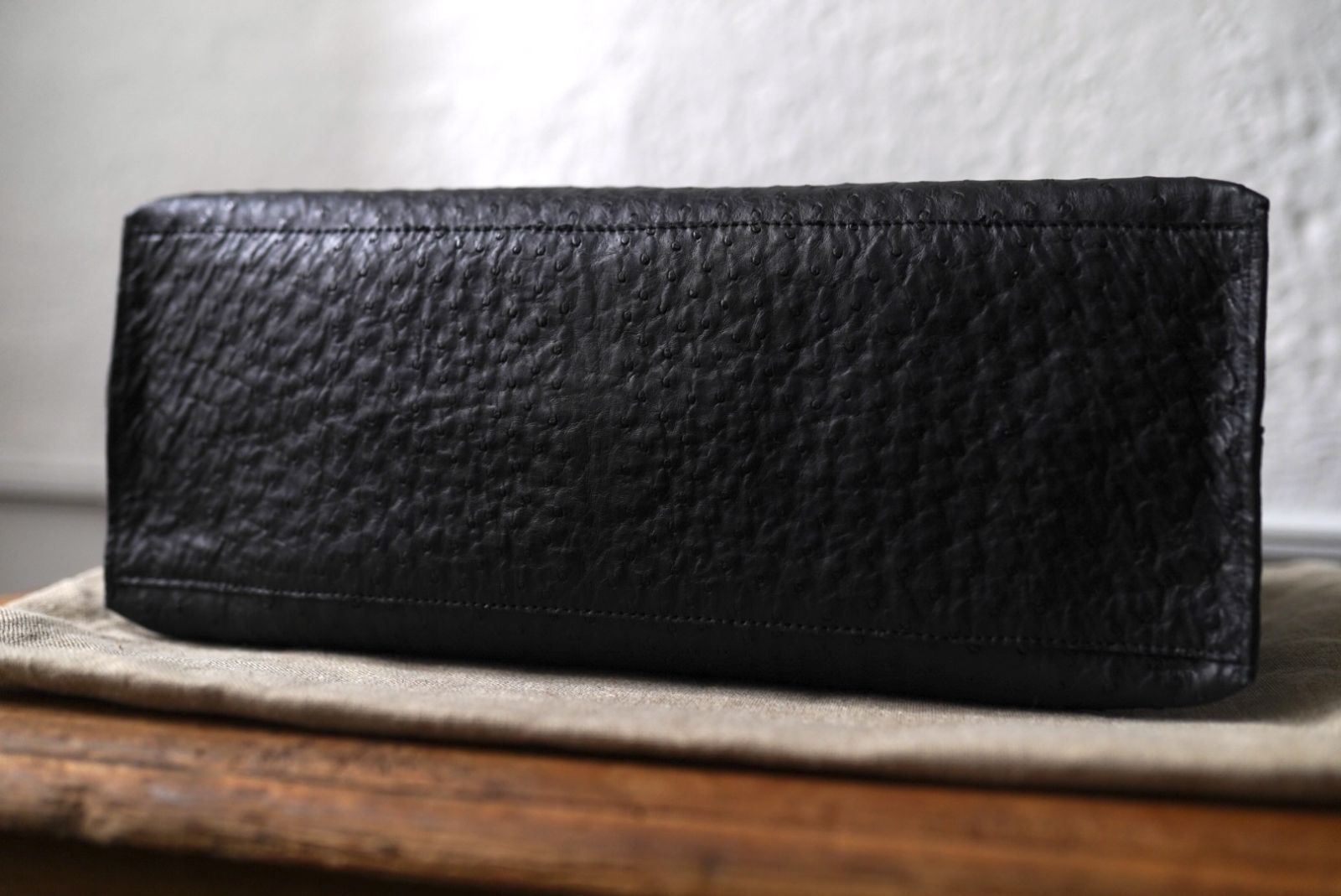 23SS Bauletto L オーストリッチレザーボストンバッグ / tagliovivo 