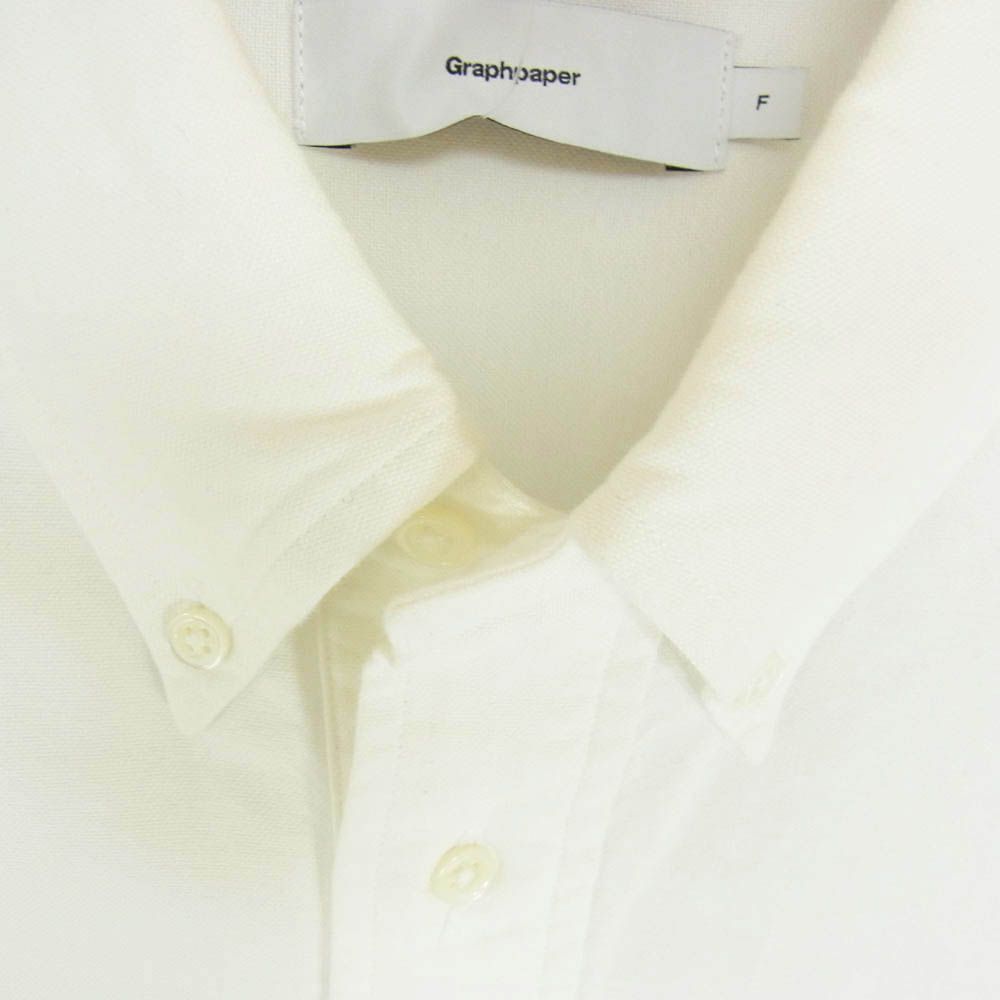 Graphpaper ホワイト ボタンダウンシャツ F Graphpaper (MEN) (グラフ