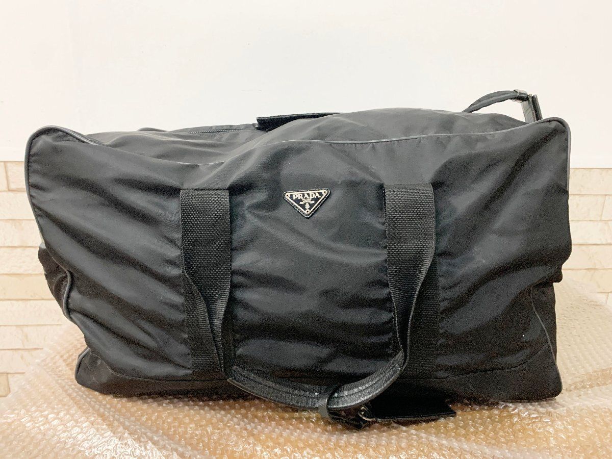 PRADA プラダ ボストンバック v60 □PRADA プラダ ボストンバッグ V60 TESSUTO+PELLE BORSA
