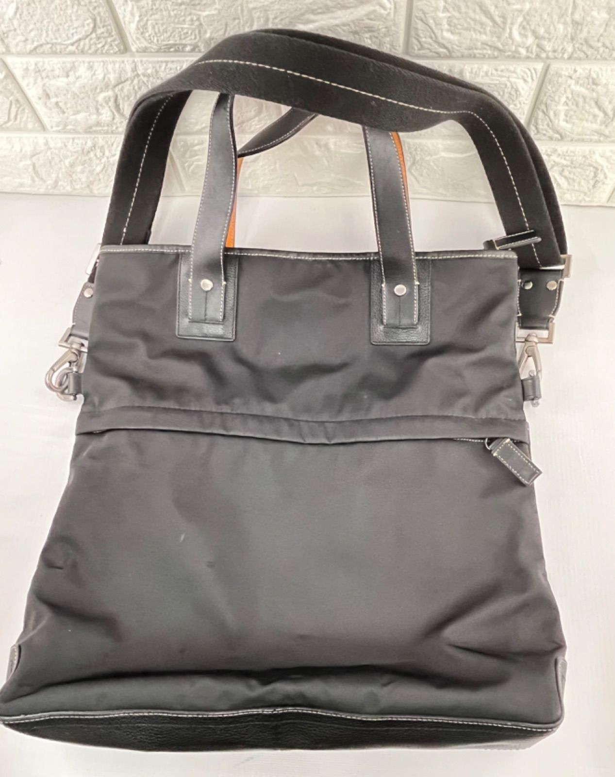 ○ カバン COACH 2WAYバッグ H1160-F70453 ナイロン レザー ブラック 