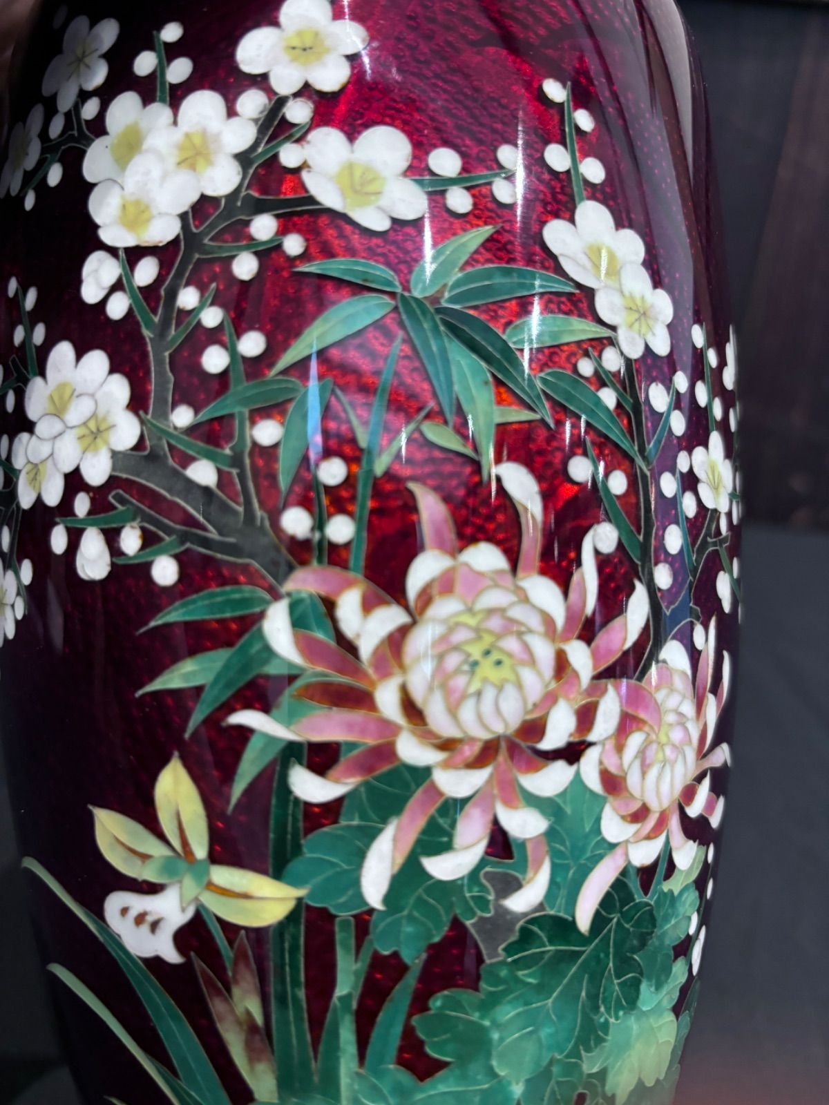 七宝焼き 飾皿 大皿 安藤七宝 24センチ 美術 芸術 飾皿 - 伝統 | 贈答