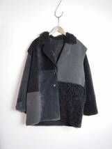 美品 正規 AMERI アメリ フェイクファー ロング ジレ ベスト コート 
