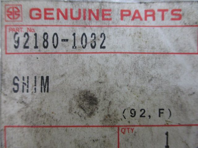 ZX-6R ZX-9R タペットシム 92180-1032 在庫有 即納 カワサキ 純正 新品