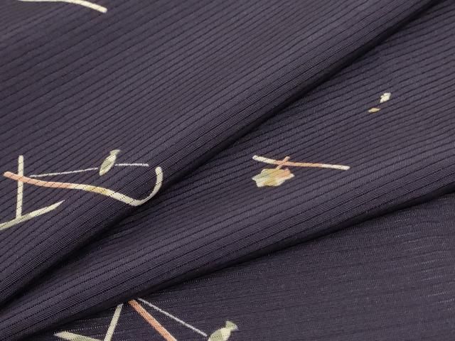 平和屋着物＊夏物 小紋 絽 器物文 ロング丈 正絹 AABC3443jd