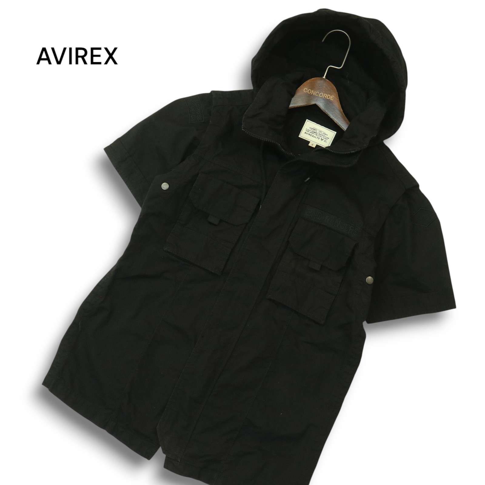 AVIREX USA 2WAY フーディー ミリタリージャケット 袖着脱可 AVIREX アヴィレックス 春夏 2WAY!! 袖着脱可☆ 半袖 ミリタリー