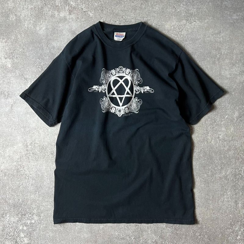 00s HIM Heartagram プリント 半袖 Tシャツ M / 00年代 オールド