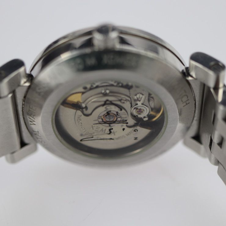 XEMEX ゼメックス 腕時計 06-1048 ステンレススチール シルバー 黒文字