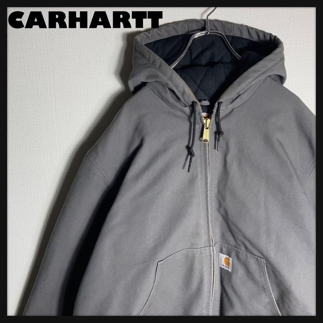 中古　カーハート　ダックアクティブジャケット USA製】Carhartt アクティブジャケット ダック地 グレー L