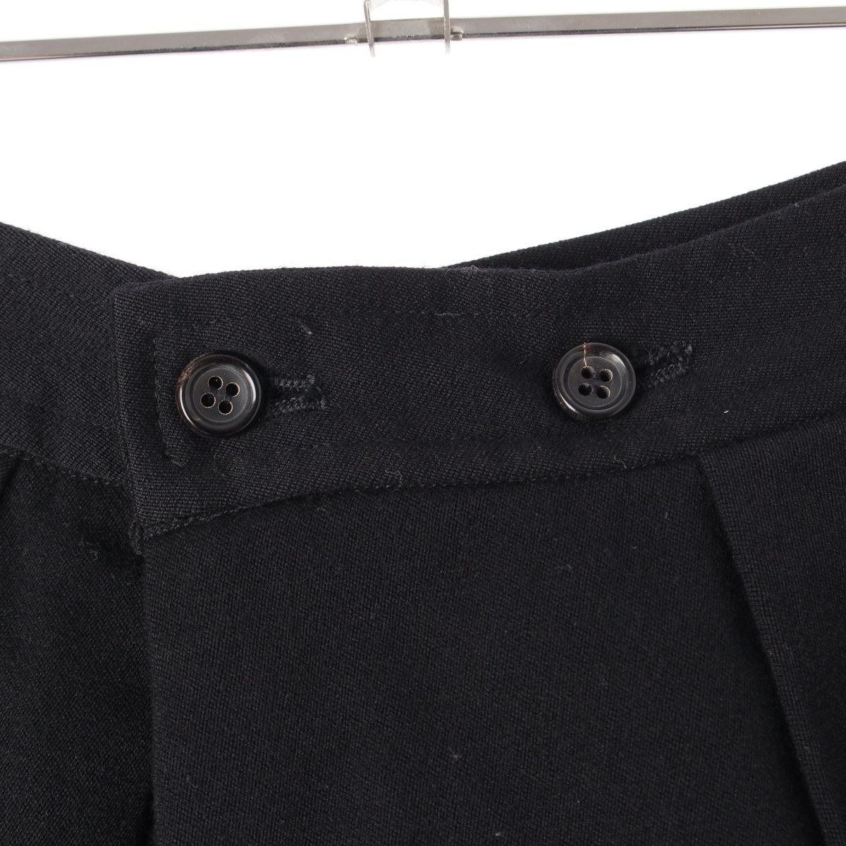 コムデギャルソン ウールギャバ シワ加工 プリーツ黒 AD1988 COMME des GARCONS HOMME コム デ ギャルソン オム 19AW 縮絨